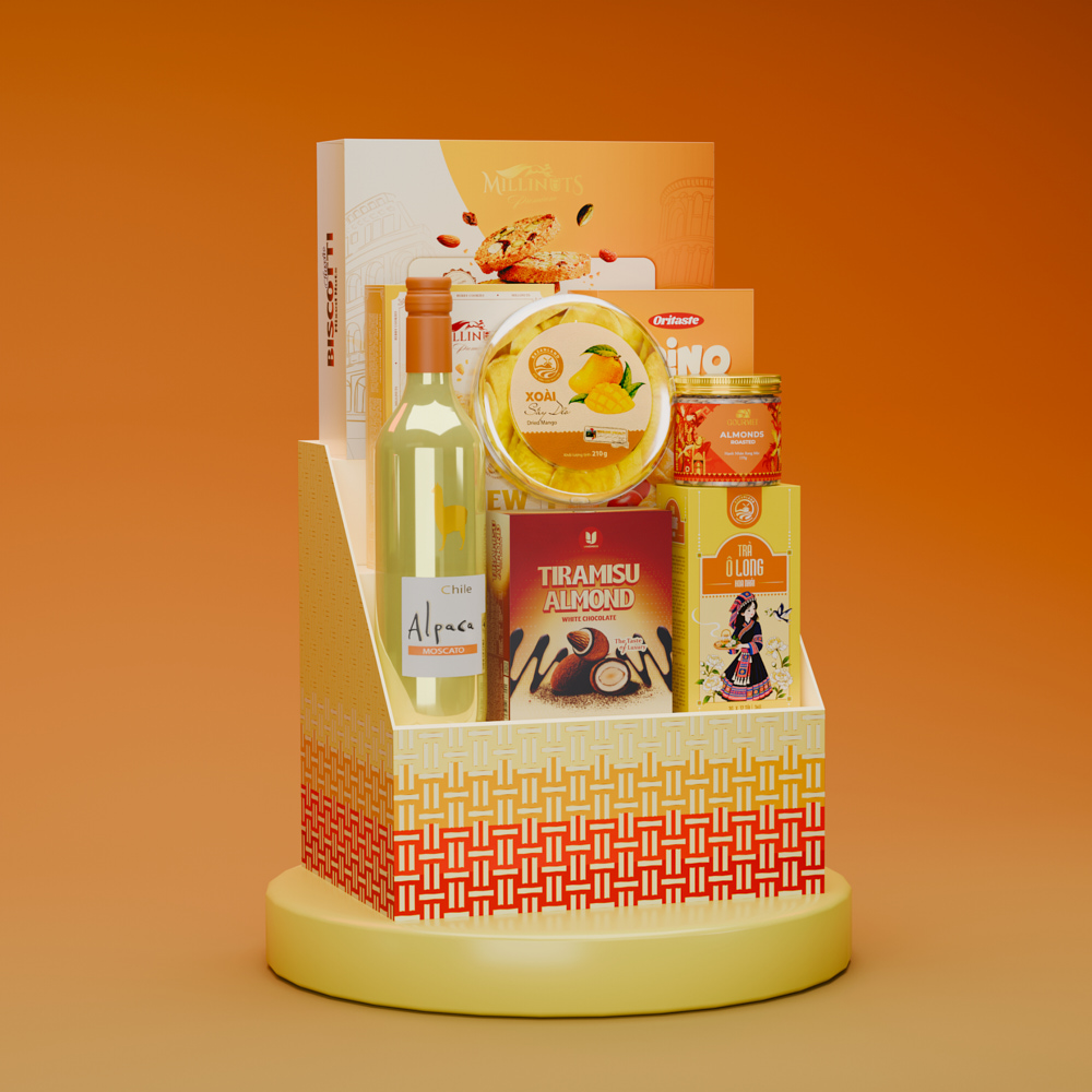 Deluxe Gourmet Gift Basket - Gold