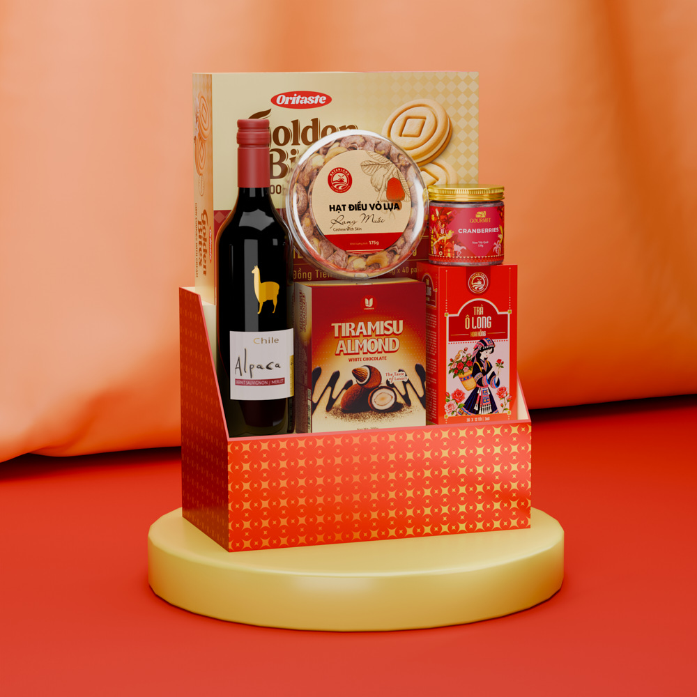 Gourmet Gift Basket - Red