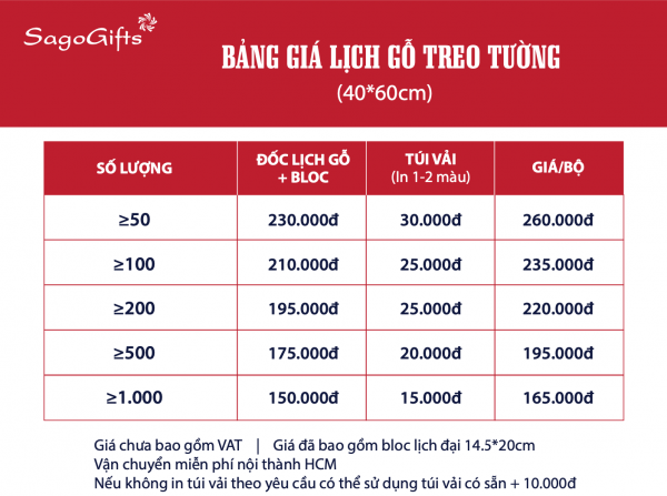 bảng giá lịch bloc 2021 40x60