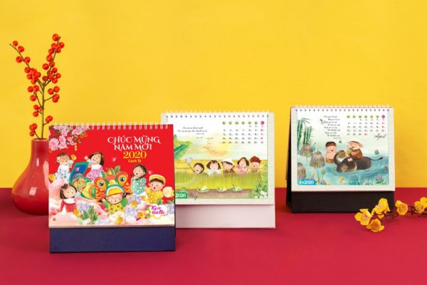 in lịch để bàn số lượng ít 2