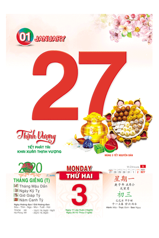 lịch bloc đại 7