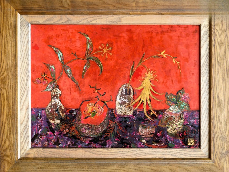 tang-qua-tet-cho-nguoi-nuoc-ngoai-tranh-son-mai-nho-gon